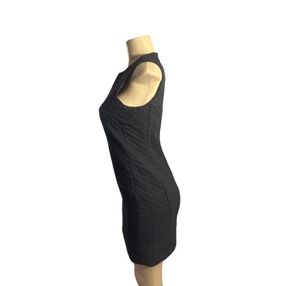 Women 4 Theory Shift 2 Wendt Black Dress Textured Sleeveless Cotton Mini - Picture 3 of 7